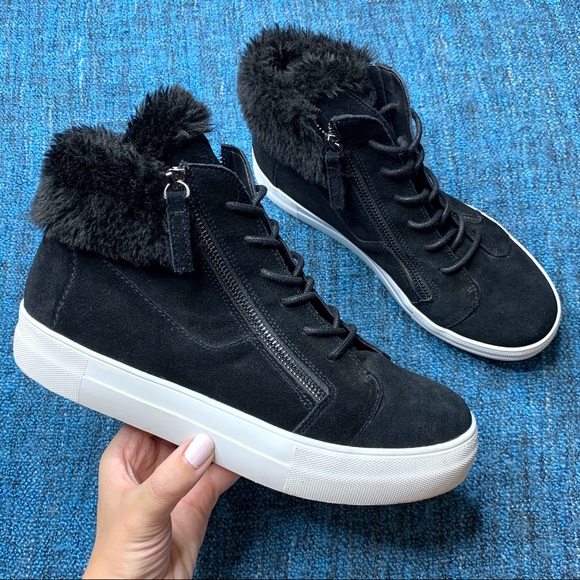 steve madden faux fur sneakers
